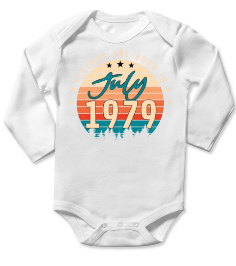 1979 July Vintage Long Sleeve Baby One-Piece