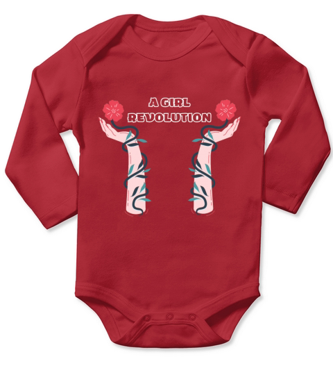 A girl Revolution Classic T-Shirt Long Sleeve Baby One-Piece