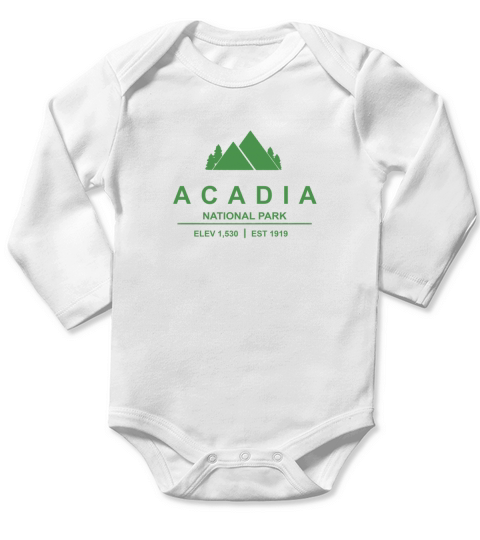 Acadia Maine National Park TShirt SHIRT Long Sleeve Baby One-Piece