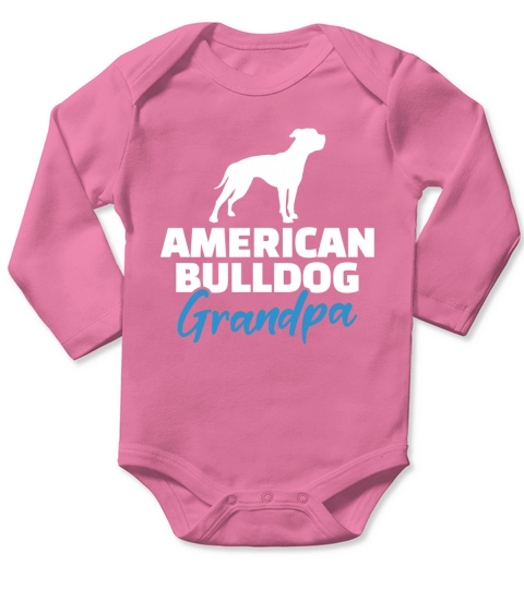 American Bulldog Grandpa - Unisex Long Sleeve Long Sleeve Baby One-Piece