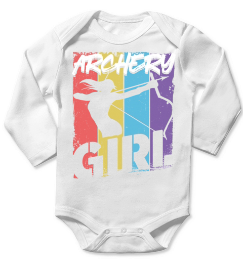 Archery Bow Archer Girl Vintage Long Sleeve Baby One-Piece