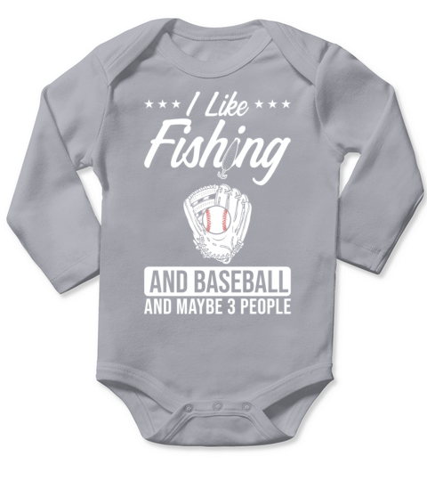 Baseball and Fishing Long Sleeve Baby One-Piece