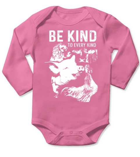 Be Kind Vegan Gift Long Sleeve Baby One-Piece