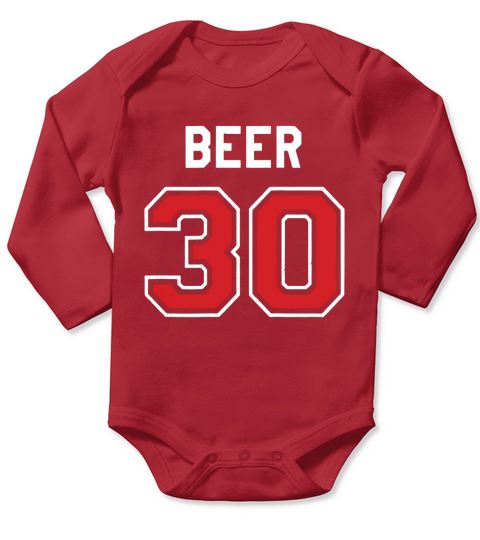 Beer 30 Athlete Uniform Jersey Gag shirt Long Sleeve Baby One-Piece