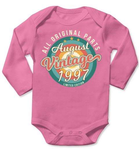 Birth Month August 1997 Long Sleeve Baby One-Piece