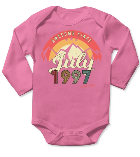 Birth Month July 1997 Long Sleeve Baby One-Piece