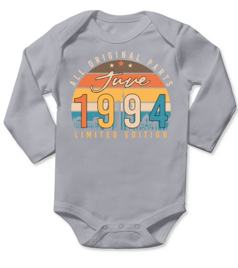 Birth Year 1994 In June Long Sleeve Baby One-Piece