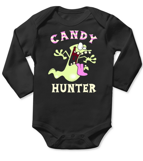 Candy Hunter Halloween Funny Long Sleeve Baby One-Piece