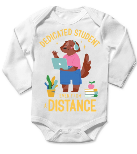 Dedicated student even from a distance Dedicated s Long Sleeve Baby One-Piece