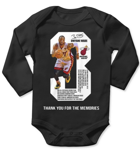 Dwyane wade thank you for the memories Long Sleeve Baby One-Piece
