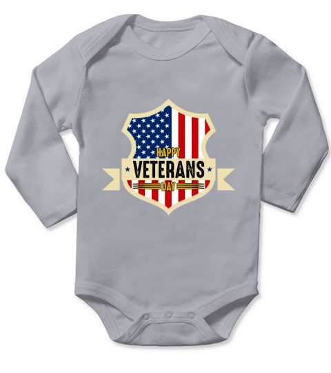Happy Veteran Day 2022 Long Sleeve Baby One-Piece