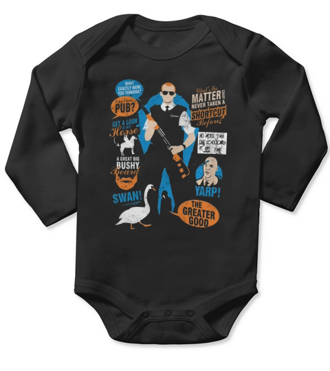 HOT FUZZ Tshirt Long Sleeve Baby One-Piece