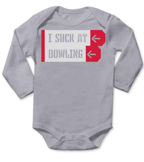 I suck at bowling Long Sleeve Baby One-Piece