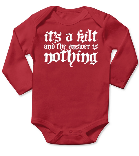 Kilt - Funny Highland Games T-Shirt Long Sleeve Baby One-Piece