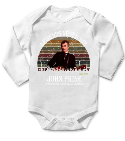 Legends never die John Prine 1946-2020 signature vintage shirt Long Sleeve Baby One-Piece