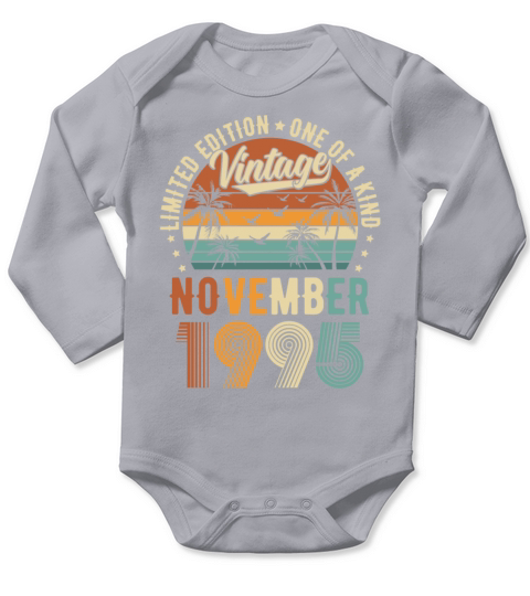 Limited Edition November 1995 Birthday Present Long Sleeve Baby One-Piece