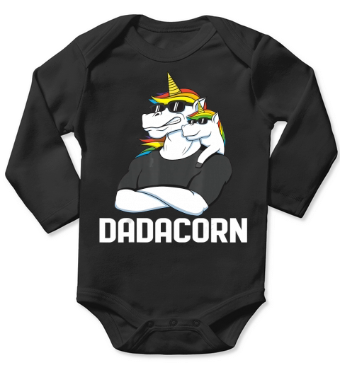 Mens Dadacorn Shirt- Fathers day Unicorn Dad Shirt Funny Unicorn T-Shirt Long Sleeve Baby One-Piece