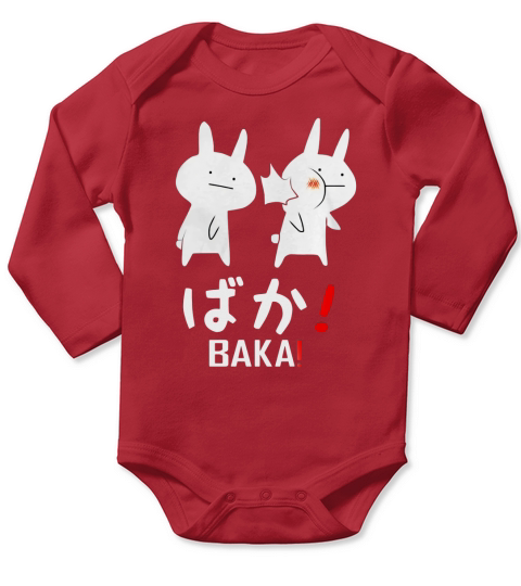 Otaku Baka Anime Japanese shirt - Ladies Flowy Tank Long Sleeve Baby One-Piece