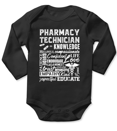 Pharmacy Technician Quote Medicine Pharmacist Long Sleeve Baby One-Piece