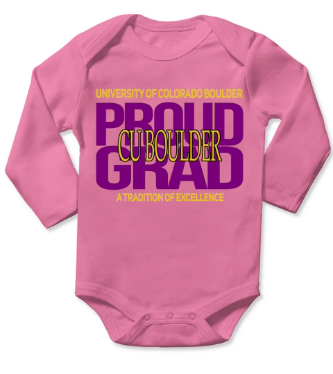 Proud Grad University Of Colorado Boulder Graduation Excellence 2020 Long Sleeve Baby One-Piece