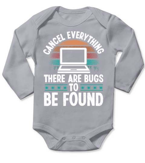 Quality Assurance Vintage Bugs Code Testing QA Long Sleeve Baby One-Piece