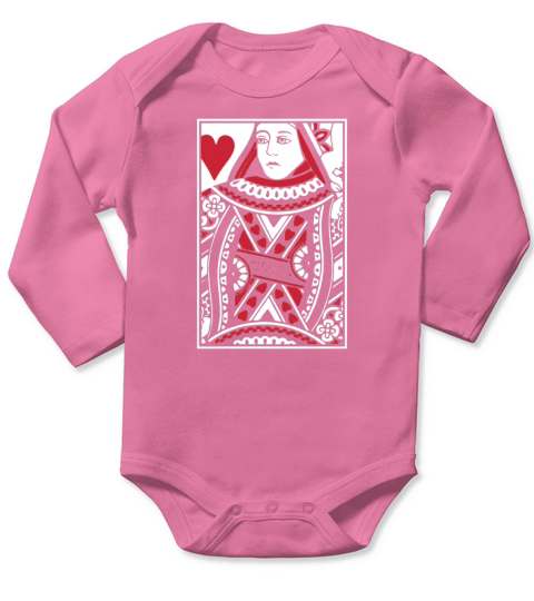 Queen of Hearts Womens T Shirts Long Sleeve Baby One-Piece