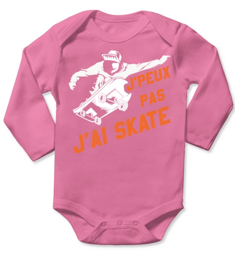 Skating Board Skate Skater Cannot I Skateboard Long Sleeve Baby One-Piece