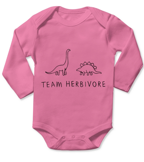 TEAM HERBIVORE vegan Long Sleeve Baby One-Piece