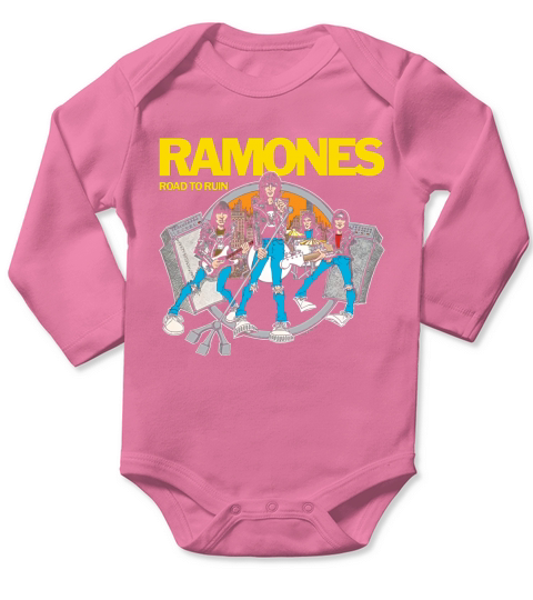 The Ramones Black Road To Run Long Sleeve Baby One-Piece