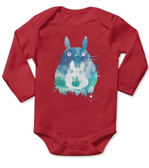 Totoro with Mini Totoros Long Sleeve Baby One-Piece