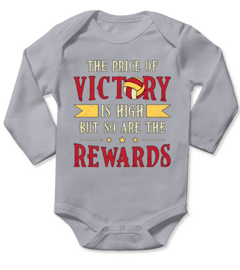 Volleyball The Price Of Victory Volleyball Player Long Sleeve Baby One-Piece