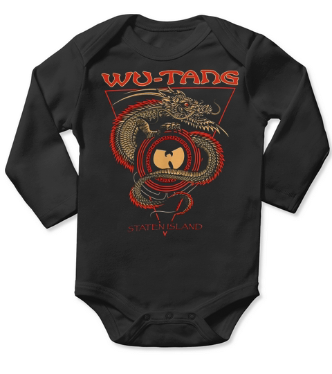 Wu Tang Clan Staten Island Dragon Long Sleeve Baby One-Piece