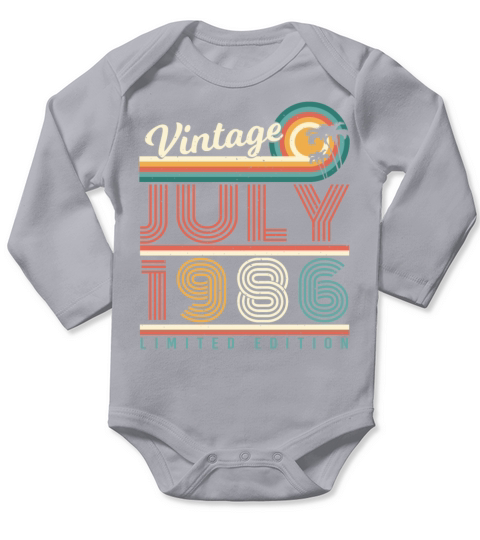 Year Of Construction July 1986 Long Sleeve Baby One-Piece