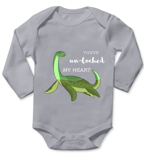 Youve Unloched My Heart - Romantic Loch Ness Long Sleeve Baby One-Piece