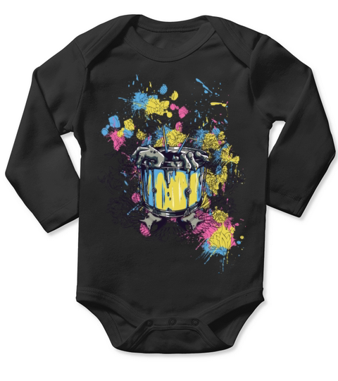 Zombie Drums Long Sleeve Baby One-Piece