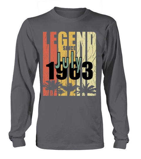Birth Month July 1963 Vintage Long sleeved Unisex