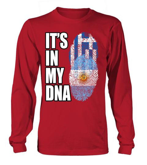 Greek And Argentinian Mix Heritage DNA Flag Long sleeved Unisex