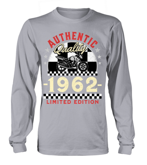 Happy 60th Birthday Biker 60 Years Old Vintage Long sleeved Unisex