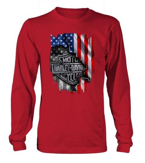 Harley-Davidson American Flag shirt Long sleeved Unisex