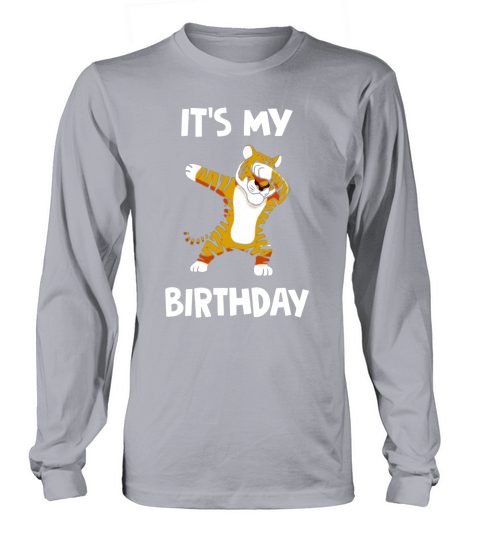 Its My Birthday Dabbing Tiger Dab Dancing Boy Girl T-shirt Long sleeved Unisex