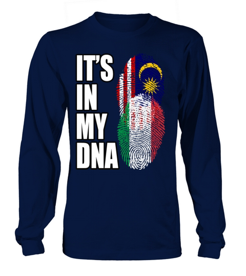 Malaysian And Italian Mix Heritage DNA Flag Long sleeved Unisex