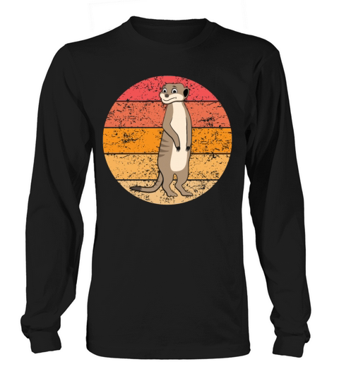 Meerkat Lovers Retro Gift Funny Animals Long sleeved Unisex