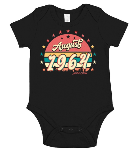 1964 August Vintage Short Sleeve Baby One-Piece