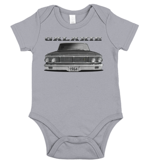 1964 Ford Galaxie Front Black Short Sleeve Baby One-Piece