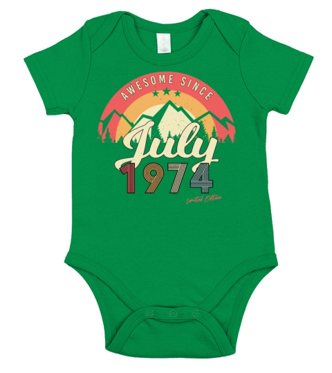 1974 Edition Limited In July Short Sleeve Baby One-Piece