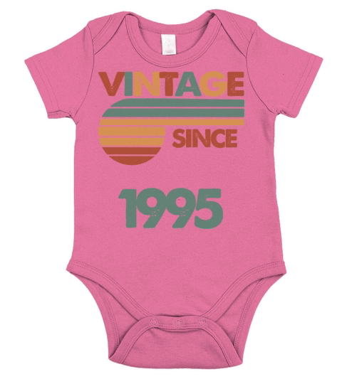 27th Vintage Birthday 1995 Short Sleeve Baby One-Piece