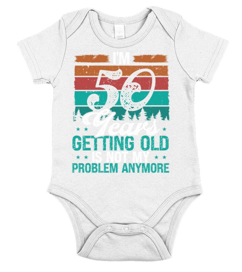 50 Year Old Humor Birthday Funny 50th Birthday Short Sleeve Baby One-Piece