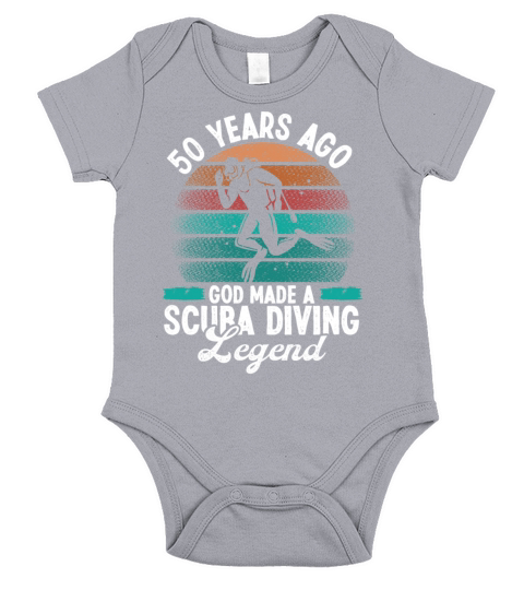 50 Year Old Scuba Diving Legend 50th Scuba Diver Short Sleeve Baby One-Piece