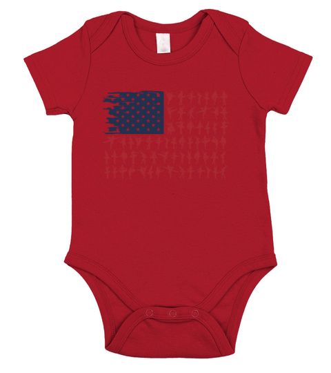 Ballet dancer American Flag 4th July independence day shirt Short Sleeve Baby One-Piece