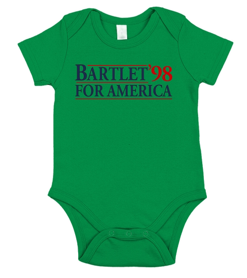 BARTLET FOR AMERICA SLOGAN WEST WINGTHE WEST WING BARTLET FOR AMERICA JOSIAH BARTLET Short Sleeve Baby One-Piece